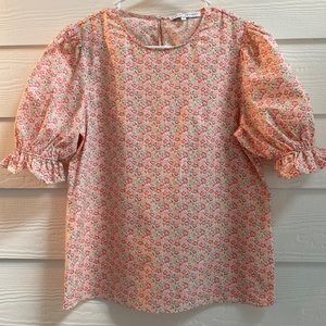 English Factory blouse size S. Purchased from Tuckernuck. Pink floral print.